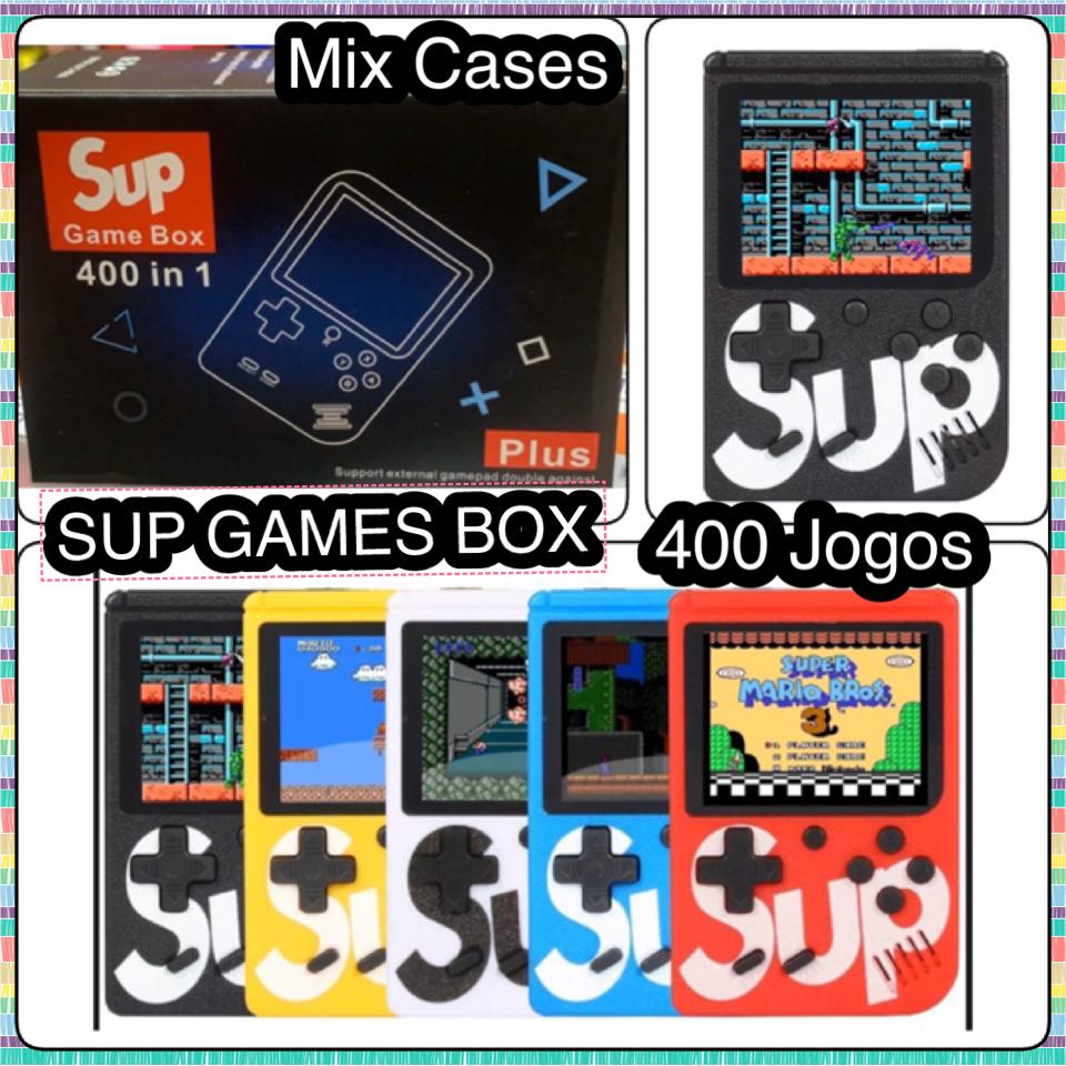 Mini Game Box Sup Lcd 3 Av 400 Jogosr Vermelho Preto